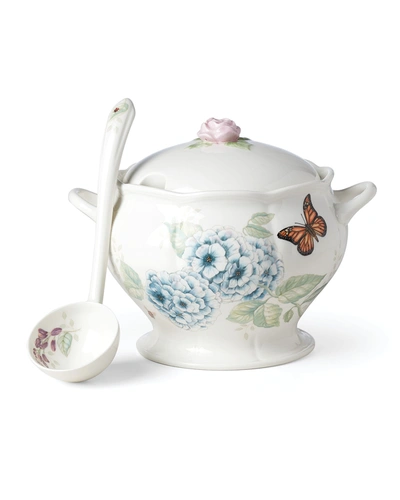 Lenox Butterfly Meadow 2-piece Tureen & Ladle Set In Multi And White