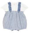 Il Gufo Baby Cotton Onesie In Blue