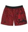 Dolce & Gabbana Leopard Print Nylon Swim Shorts In Leo Nero F.rosso
