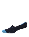 Marcoliani Invisible Touch Dot No-show Socks In Navy