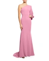 Alex Perry Marin One-shoulder Gown In Pink