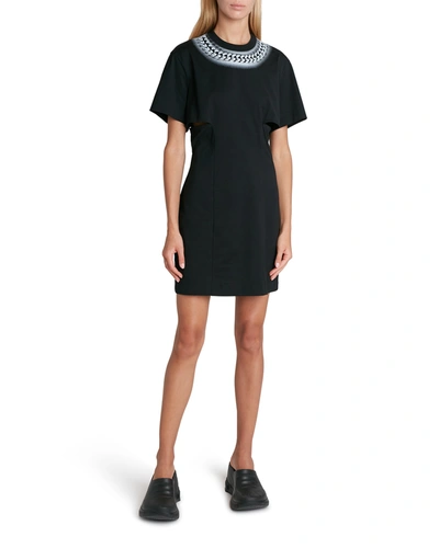 Givenchy Dress With 3d Chain Print In Black
