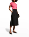 Majestic Soft Touch Short-sleeve Crewneck T-shirt In Fuschia