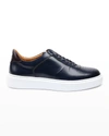 Bruno Magli Men's Falcone Italian Leather Low-top Sneakers In Navy Calf