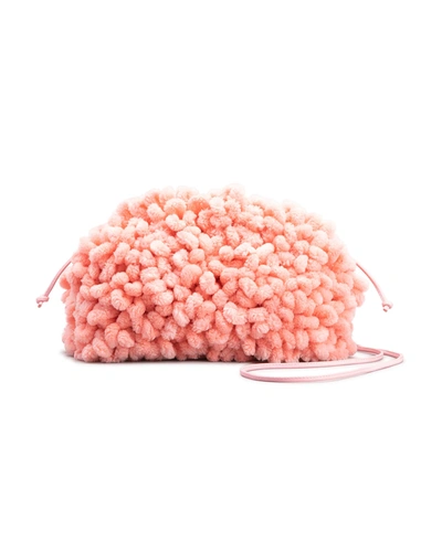 Bottega Veneta Mini Pouch Mop Chenille Crossbody Bag In Pink