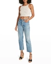Saint Laurent Crochet-design Sleeveless Top In Natural