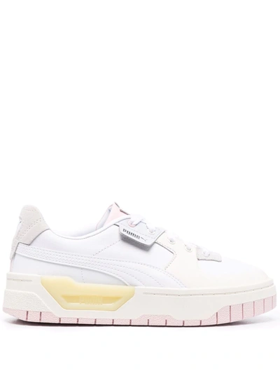Puma Women's Cali Dreams Low Top Sneakers In White Leather