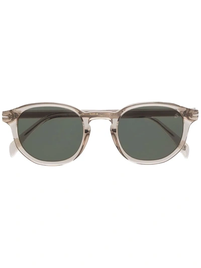 Eyewear By David Beckham Round Frame Sunglasses In Neutrals