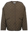 Totême Quilted Padded Recycled Shell Jacket In Cornichon