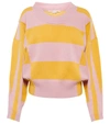 STELLA MCCARTNEY STRIPED CASHMERE AND WOOL SWEATER