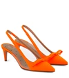 Redv Sandie Pvc-trimmed Slingback Pumps In Arancio Fluo/trasparente