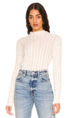 THEORY CABLE MOCK NECK TOP