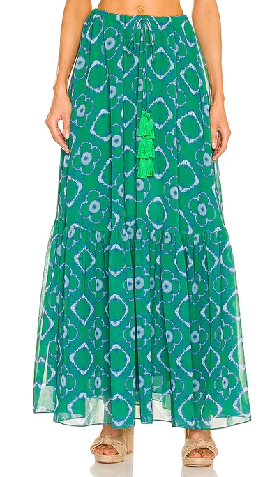 Alexis Meadow Skirt In Emerald