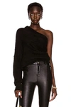 Rta Athena One-shoulder Top In Black