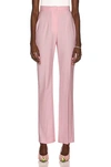 Alexander Mcqueen High-waisted Tailored Wool Trousers In Ice Pink