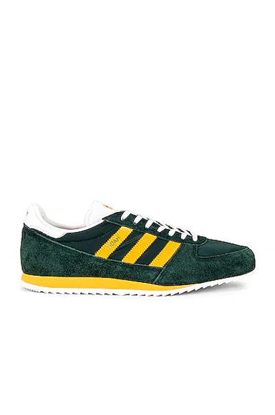 Adidas X Noah Men's Vintage Runner Track Sneakers In Green Night & Solar Yellow