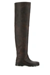 THE ROW CHOCOLATE LEATHER BILLIE BOOTS  BROWN THE ROW DONNA 40