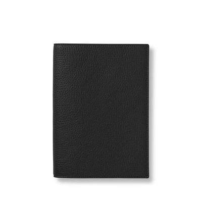 Smythson Evergreen Refillable Notebook In Ludlow In Black
