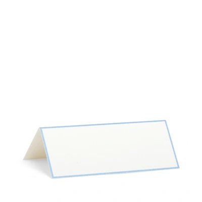 Smythson Large Tented Place Cards In Nile Blue