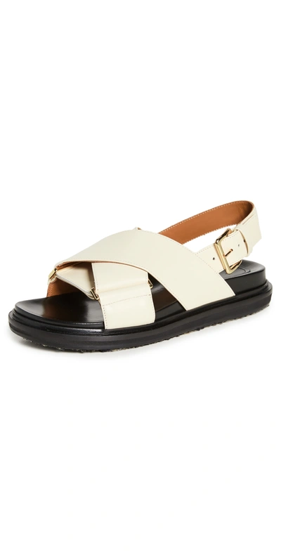 Marni Off-white Fussbett Sandals