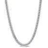 Amour 5.5 Mm Double Curb Link Chain Necklace In Sterling Silver In White