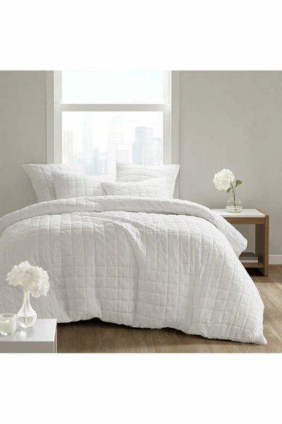 N Natori Natori Cocoon Quilt Top White Comforter Mini Set