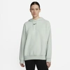 Nike Sportswear Essentials Women's Plush Hoodie In Grey Haze,black