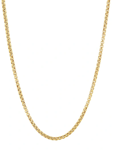 Saks Fifth Avenue Women's Basic 18k Goldplated Sterling Silver Round Box Chain Necklace/20"