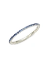 NEPHORA WOMEN'S 14K WHITE GOLD & BLUE SAPPHIRE RING/SIZE 6.5
