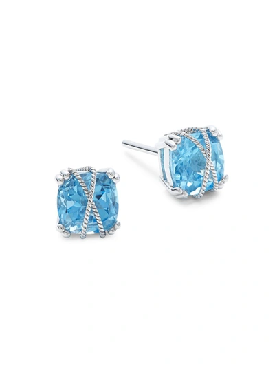 Effy Women's Sterling Silver Blue Topaz Stud Earrings