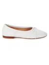 Mansur Gavriel Women's Dream Leather Ballerina Flats In White