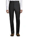 Santorelli Men's Flat-front Wool Pants In Black