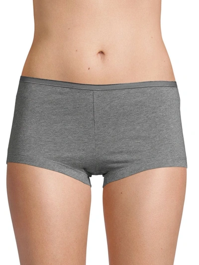 Ava & Aiden Women's Stretch Cotton Boyshorts In Medium Grey