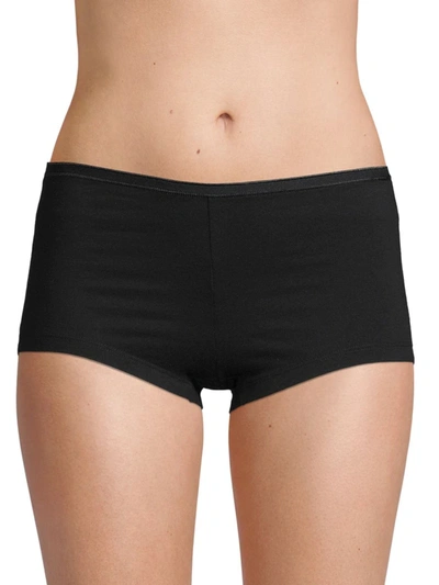 Ava & Aiden Women's Stretch Cotton Boyshorts In Black