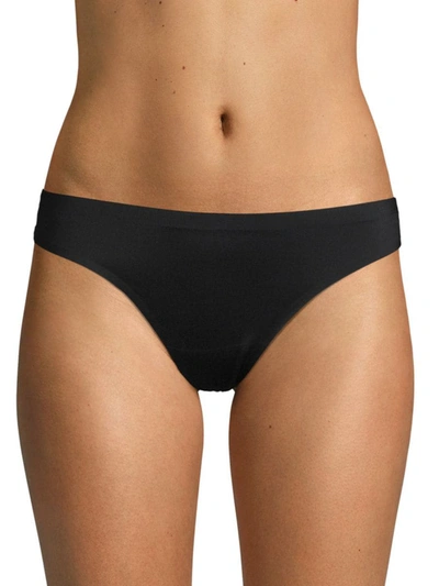 Ava & Aiden Women's No Show Stretch Thong In Black