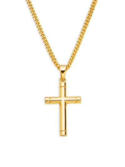 Saks Fifth Avenue Men's Goldplated Sterling Silver Cross Pendant Necklace