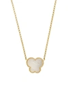 Effy Women's 14k Yellow Gold And Mother Of Pearl Butterfly Pendant Necklace In Yellow Gold
