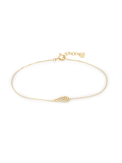 Saks Fifth Avenue Women's 14k Yellow Gold Angel Wing Chain Bracelet/7"