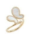 Effy Women's 14k Yellow Gold, Mother Of Pearl & Diamond Butterfly Ring In Yellow Gold