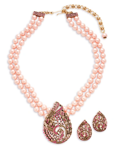 Heidi Daus Women's 2-piece Paisley Necklace & Earrings Set In Neutral