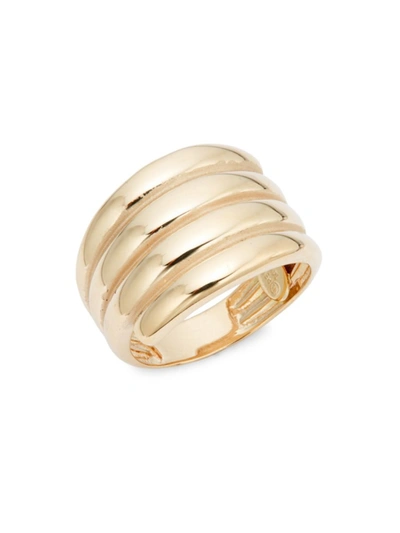 Saks Fifth Avenue Women's Row 14k Yellow Gold Band Ring/size 7