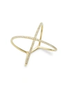 Saks Fifth Avenue Women's Diamond X 14k Yellow Gold Ring/size 7