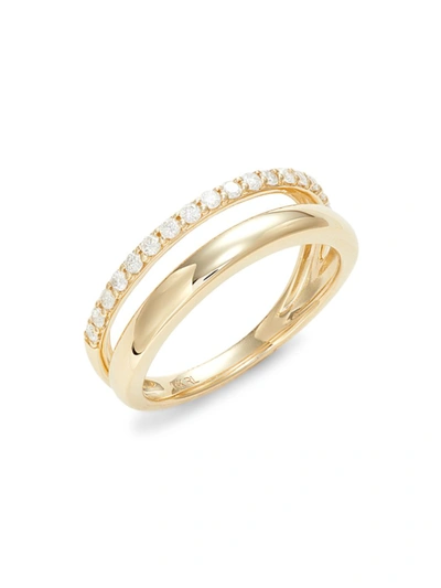 Saks Fifth Avenue Women's 14k Yellow Gold & Diamond Split Band Ring