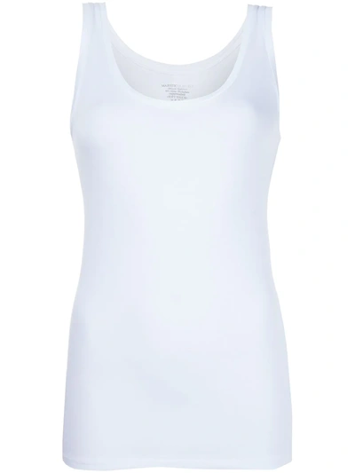 Majestic Scoop Neck Cotton Tank Top In White