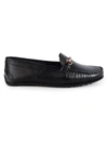 Saks Fifth Avenue Women's Leather Driving Bit Loafers In Black