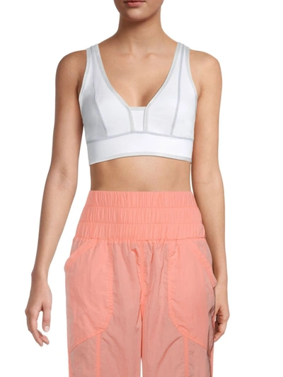 Free People Movement Women's You're A Peach Sports Bra In White
