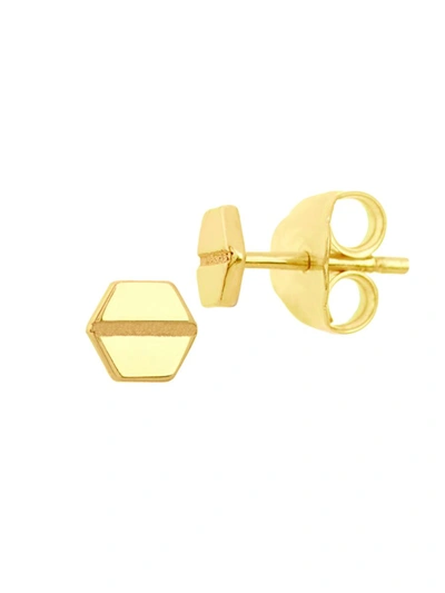 Saks Fifth Avenue Women's 14k Yellow Gold Hexagon Screw Stud Earrings
