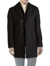 Cole Haan Men's Solid Wool-blend Coat In Black