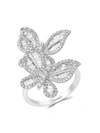Effy 14k White Gold & Diamond Butterfly Ring/size 7 In White Gold
