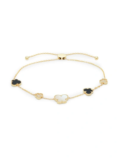 Effy Women's 14k Yellow Gold & Multi Stone Butterfly Bracelet